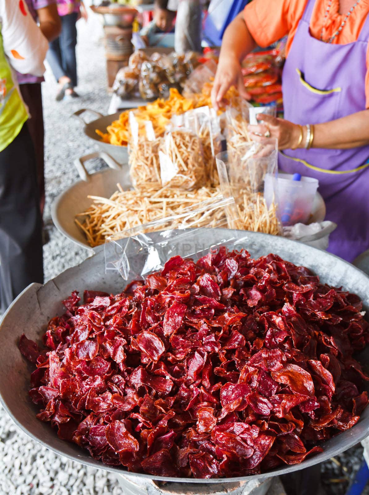 Banana chip for sale in the market