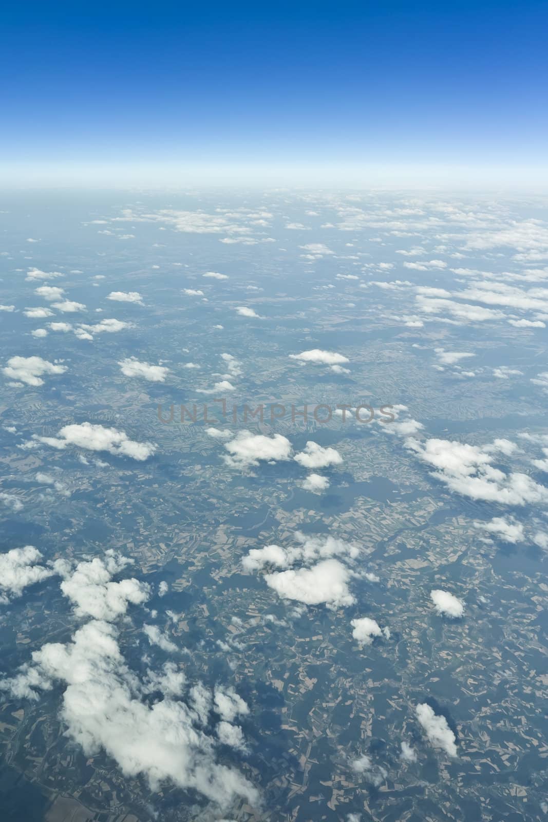 An image of a flight over the clouds