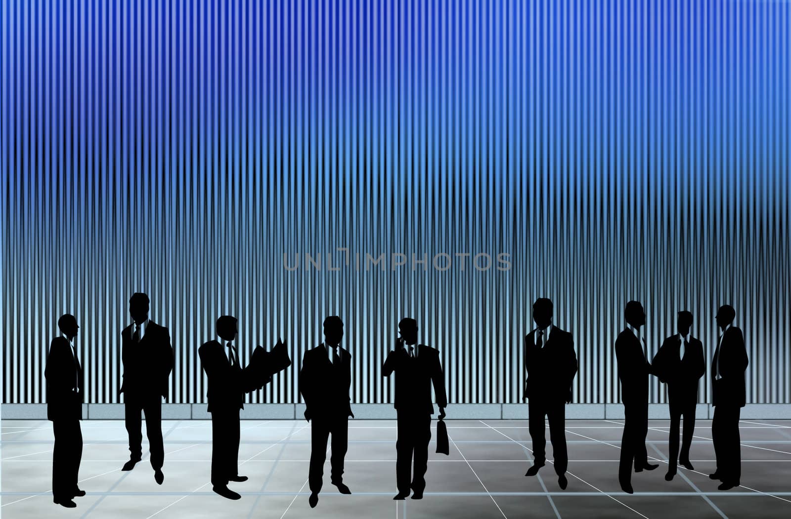 Silhouettes of business people  by rufous