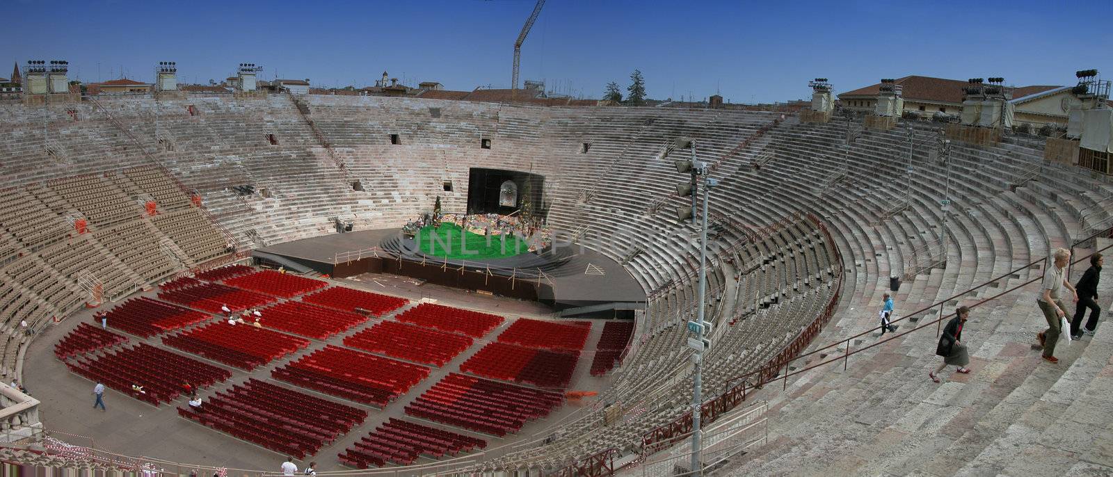 Panoramic View of Arena di Verona, Italy