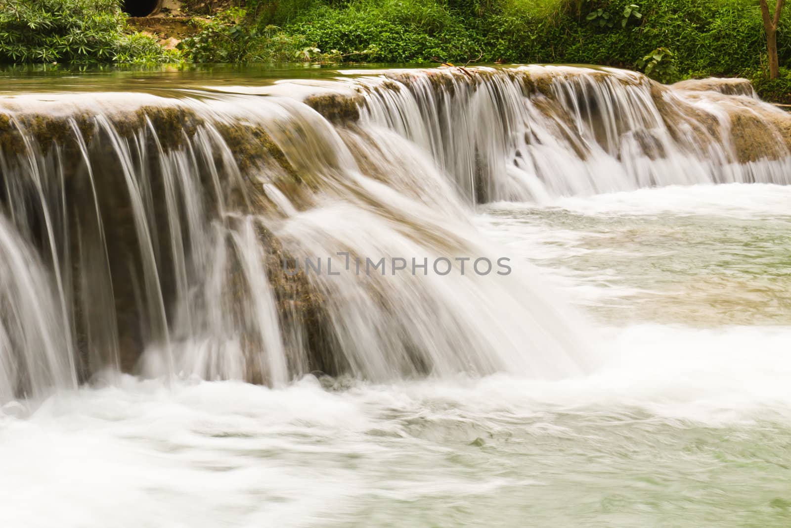 Jedsaownoi waterfall in naturepark saraburi,Thailand