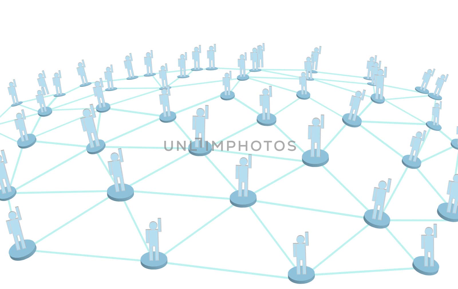 Abstract network on a white background