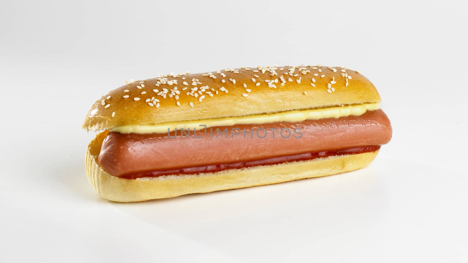hot dog isolated on white