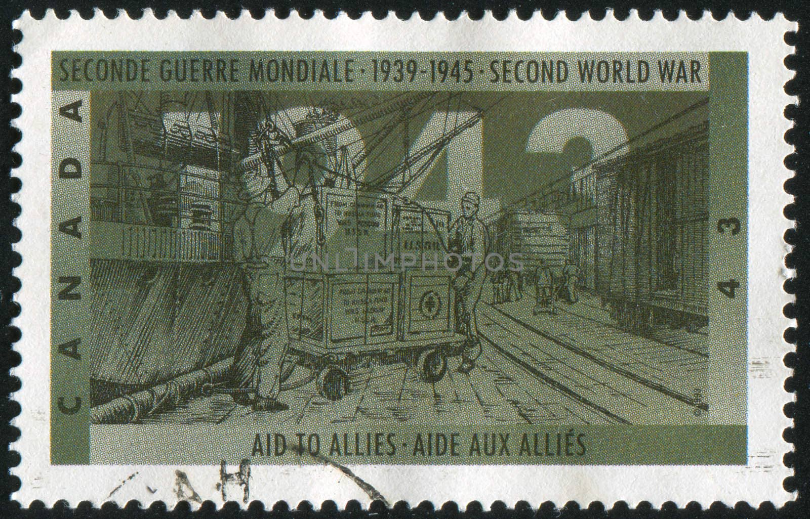 CANADA - CIRCA 1993: stamp printed by Canada, shows Aid to Allies, circa 1993