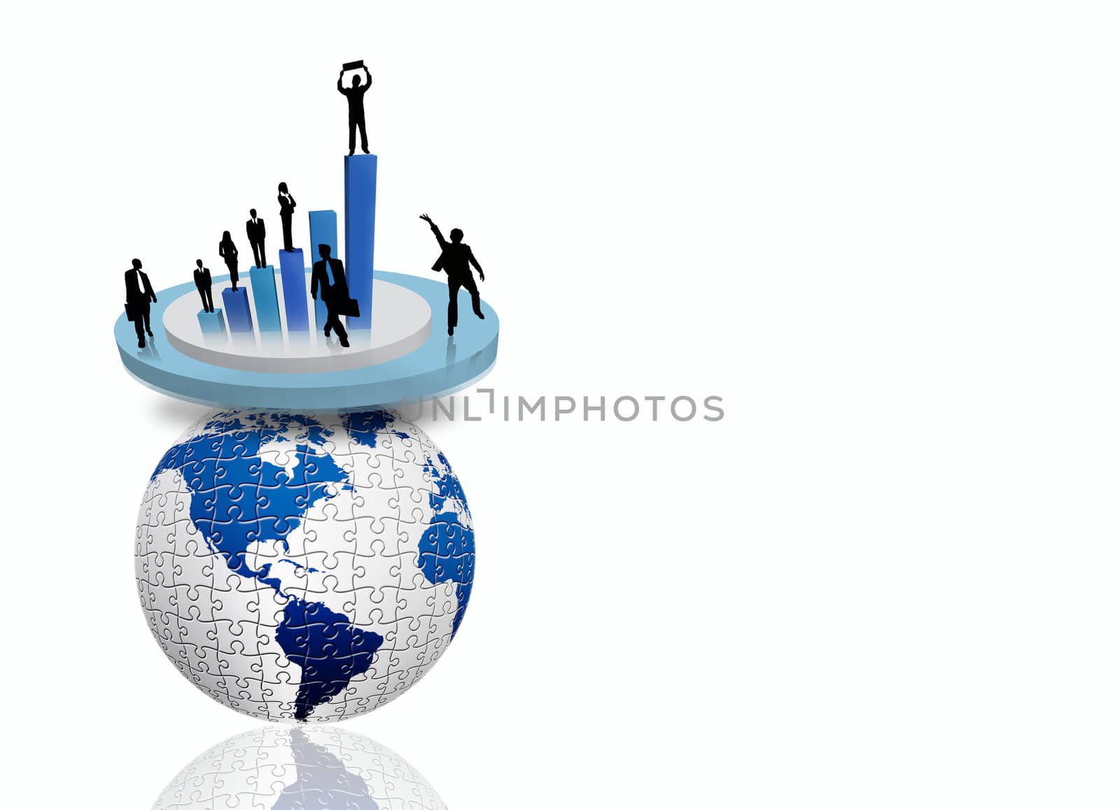 business people team with world map by rufous