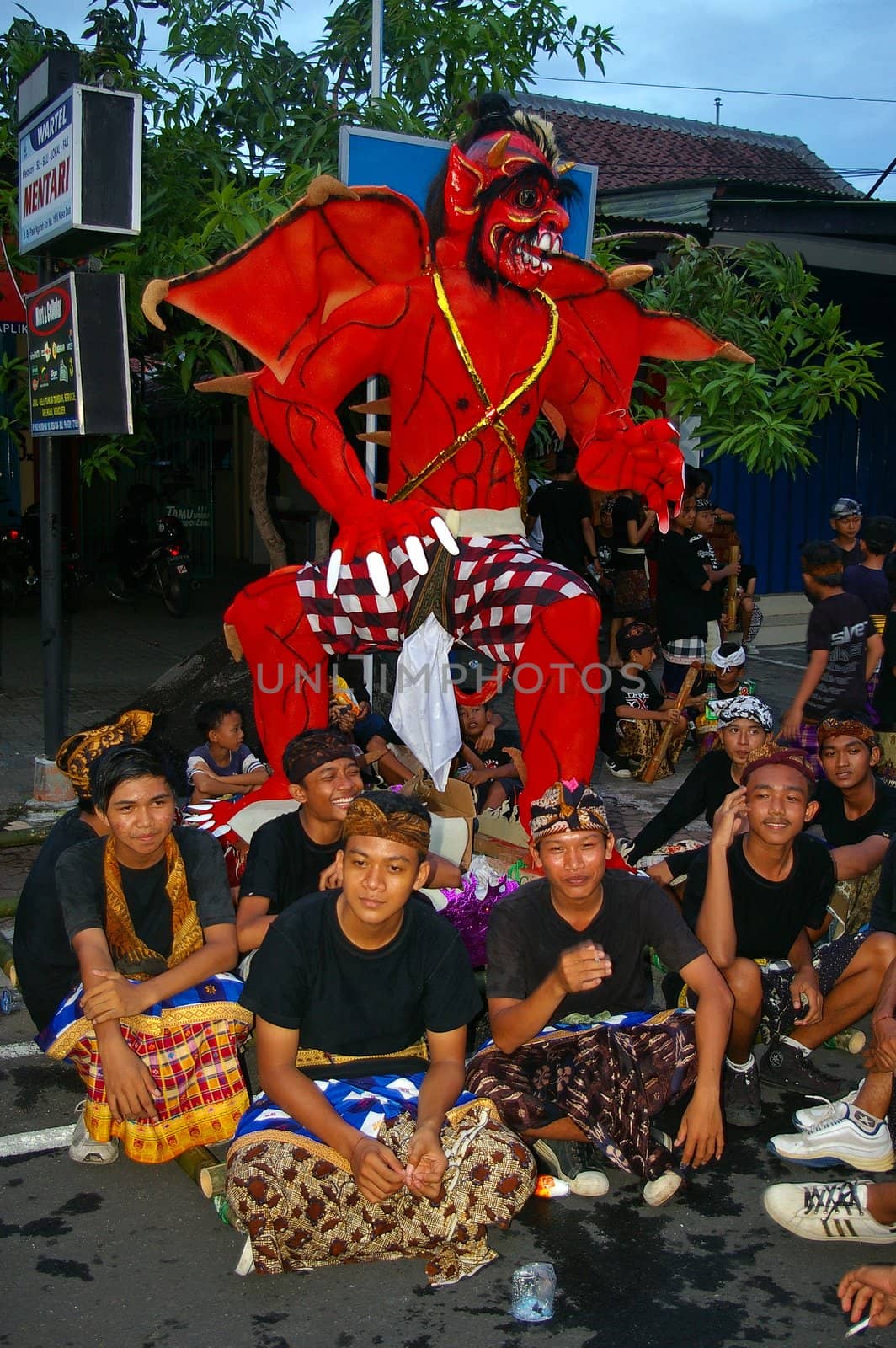 Balinese boys and a monster by Komar