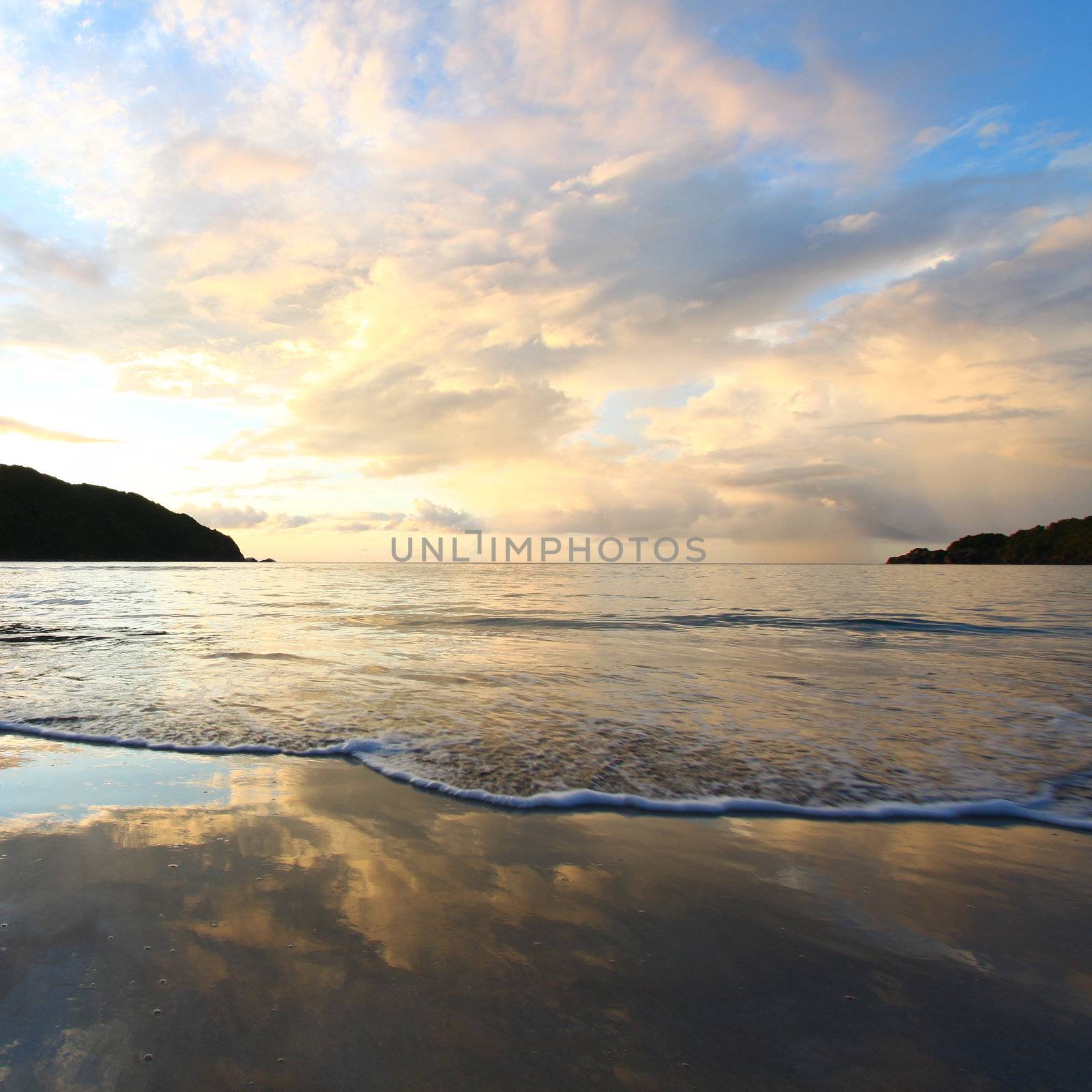 A beautiful sunset over Brewers Bay on Tortola - British Virgin Islands.