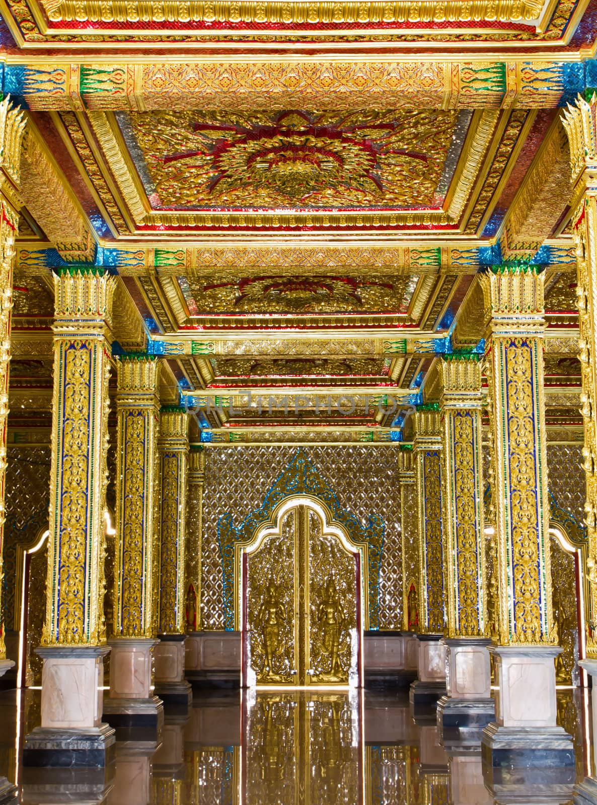 Golden door in temple Thailand by stoonn