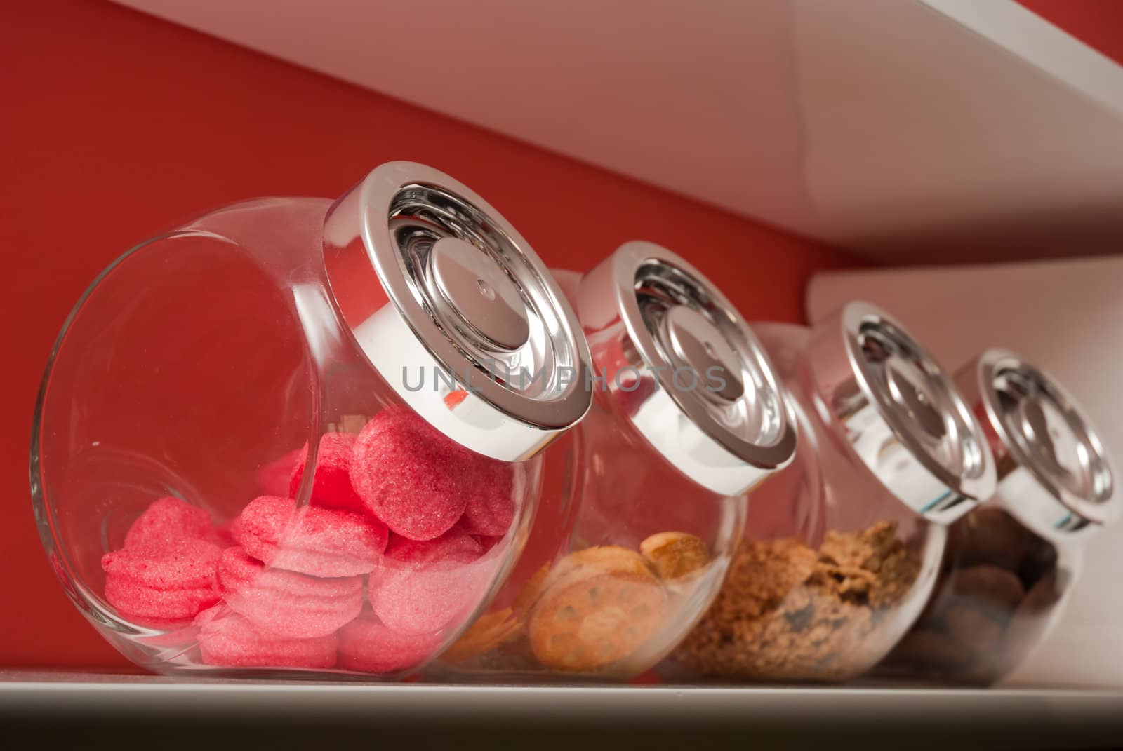 jars of sweets in the pantry