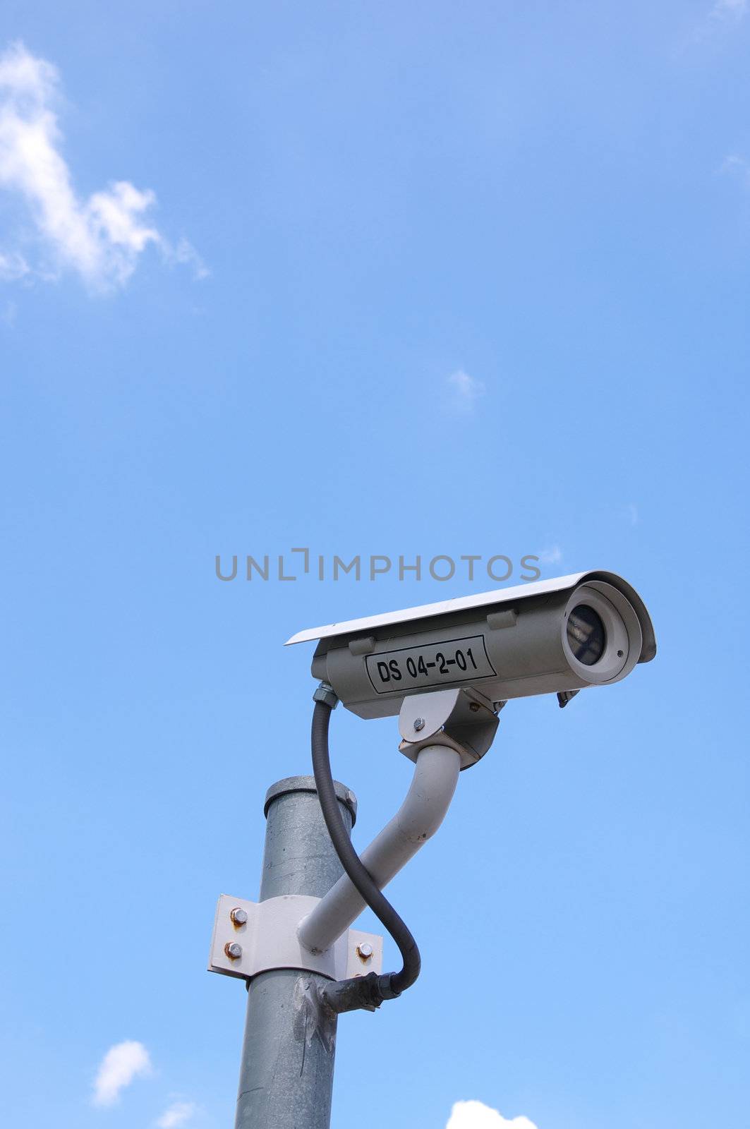 CCTV Camera in the background sky