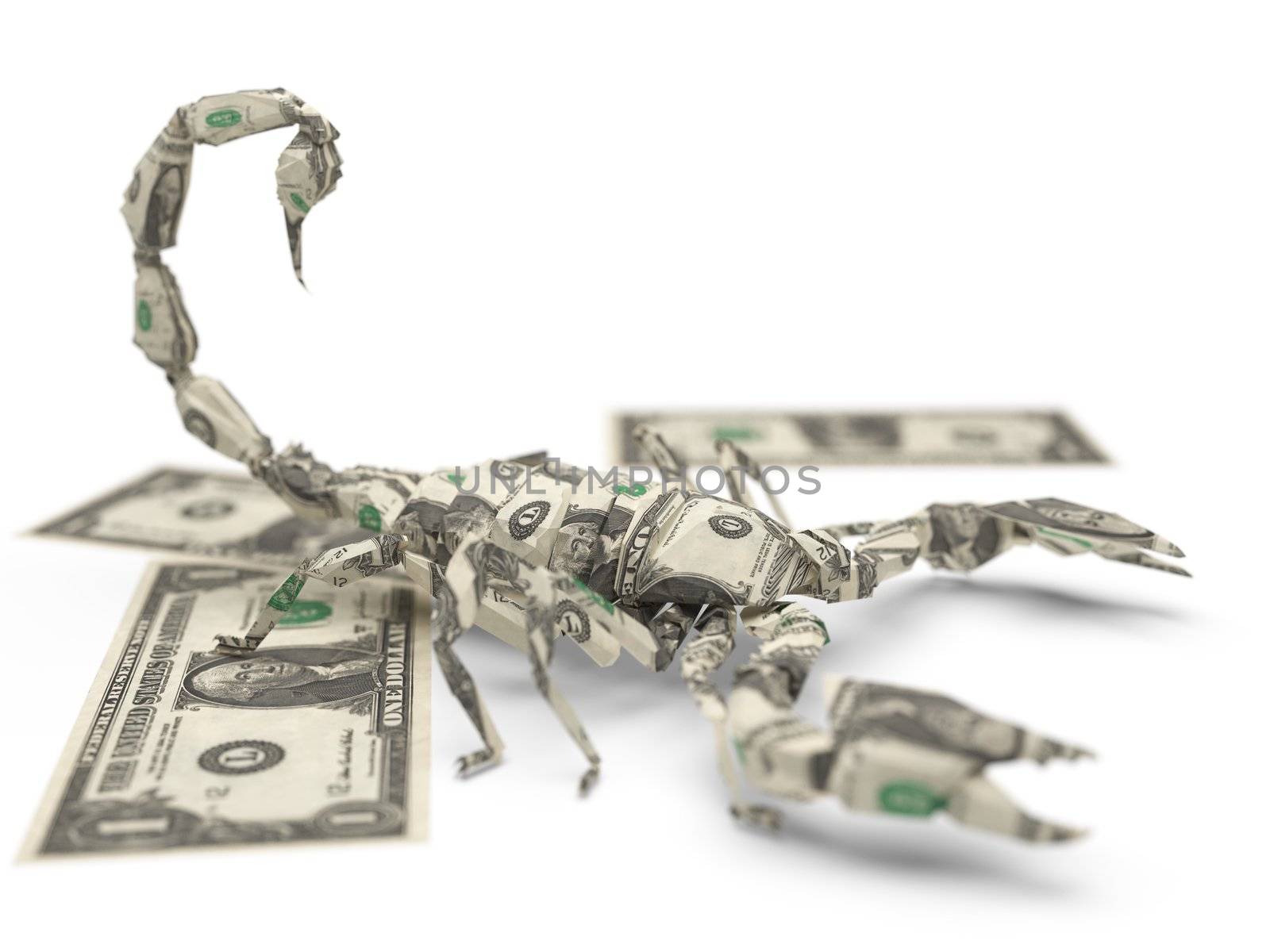 dollar origami scorpion by icetray