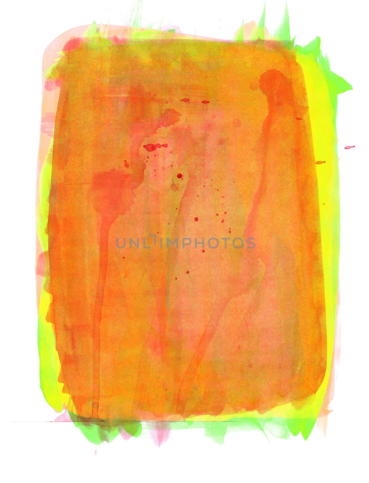 Orange water color frame background texture