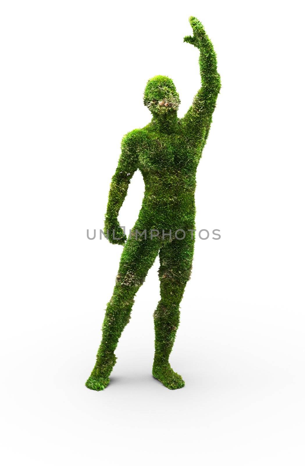 Herbal man made in 3D graphics