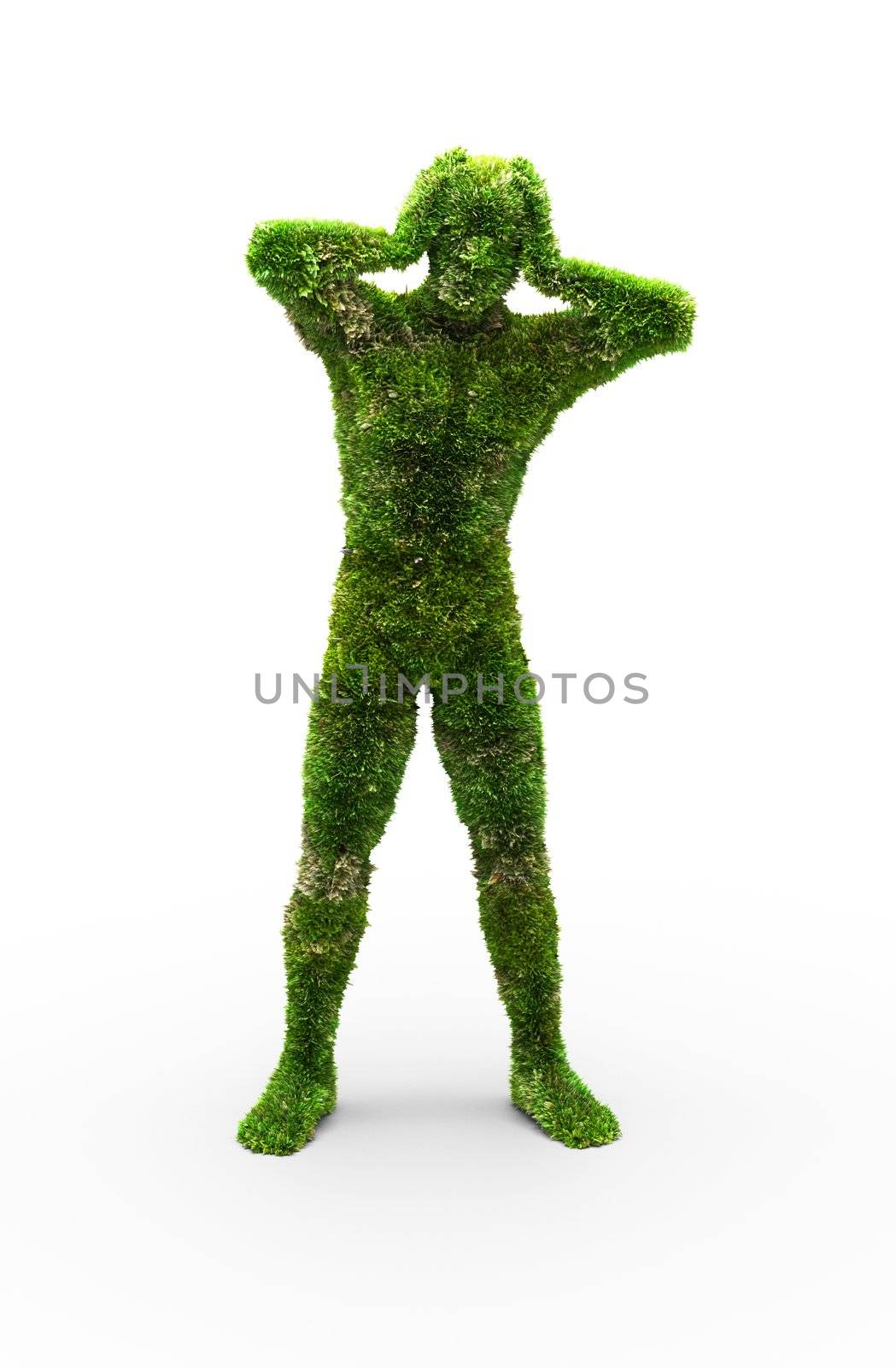 Herbal man made in 3D graphics