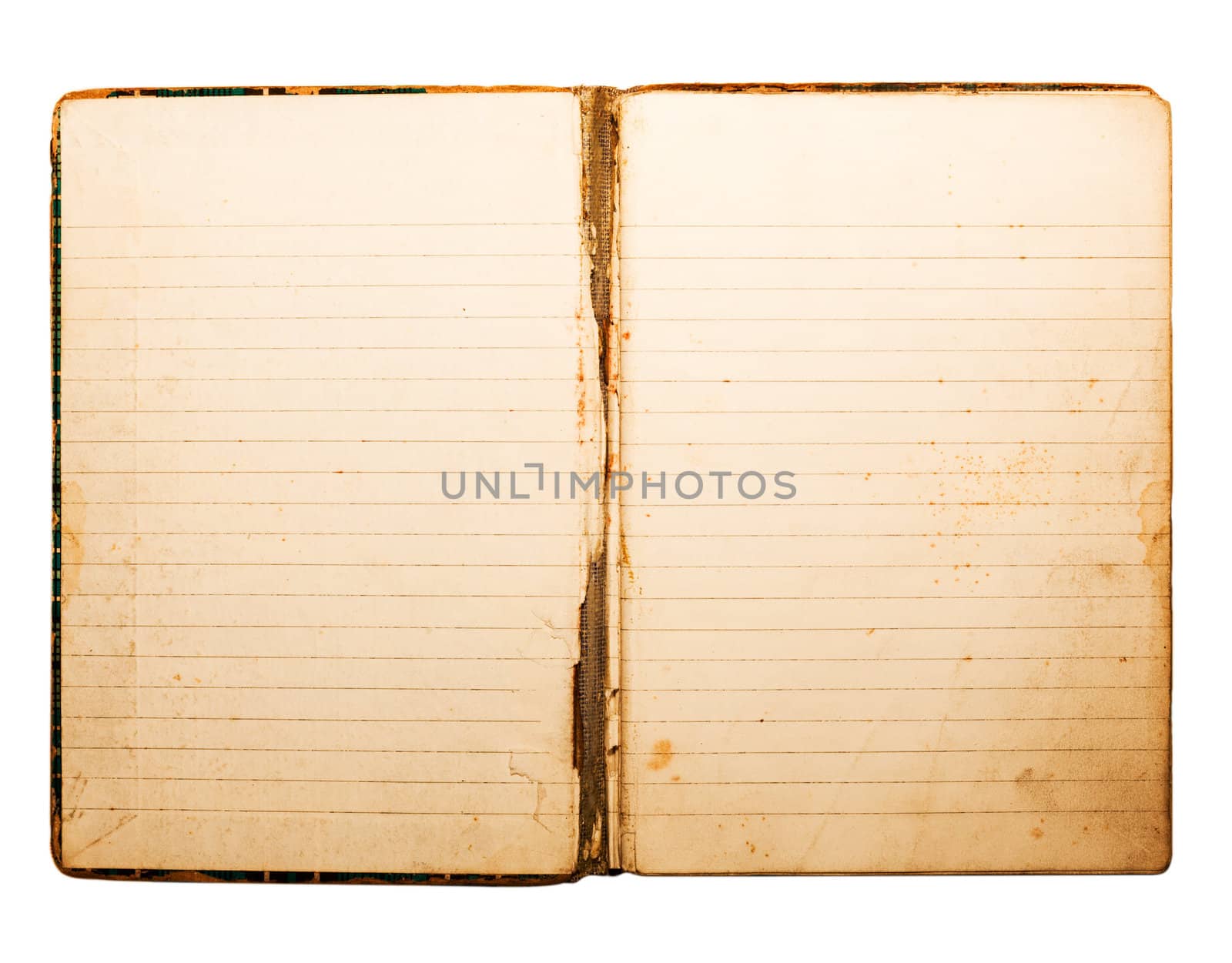 Isolated old antique vintage notebook