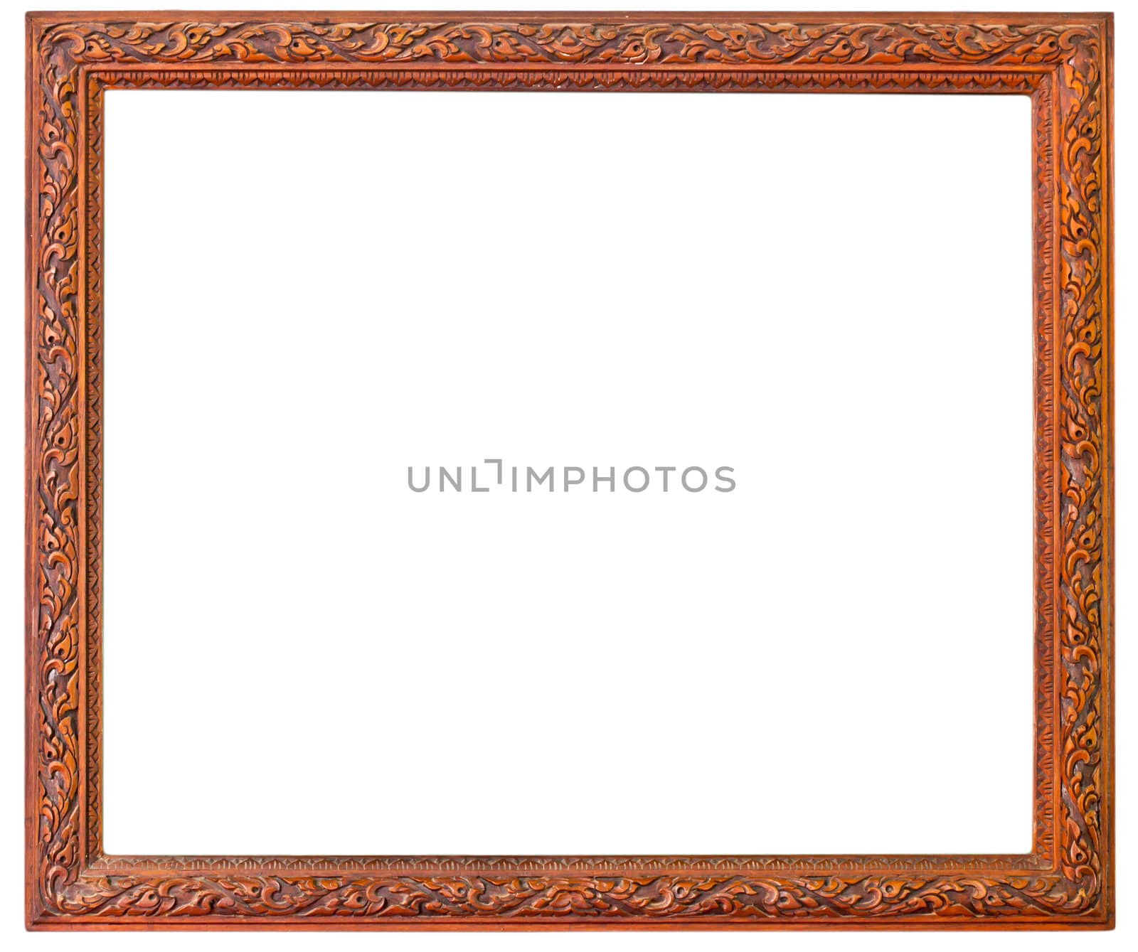 Isolated vintage photo frame