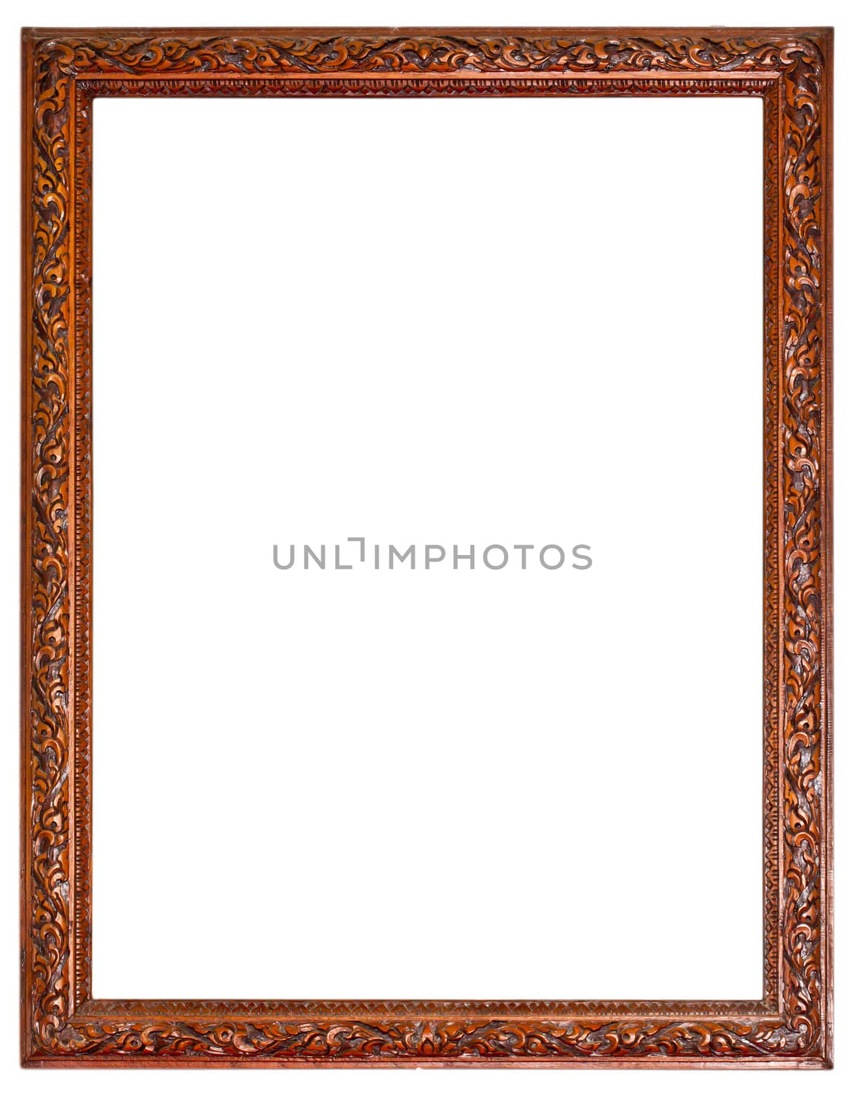 Isolated vintage photo frame