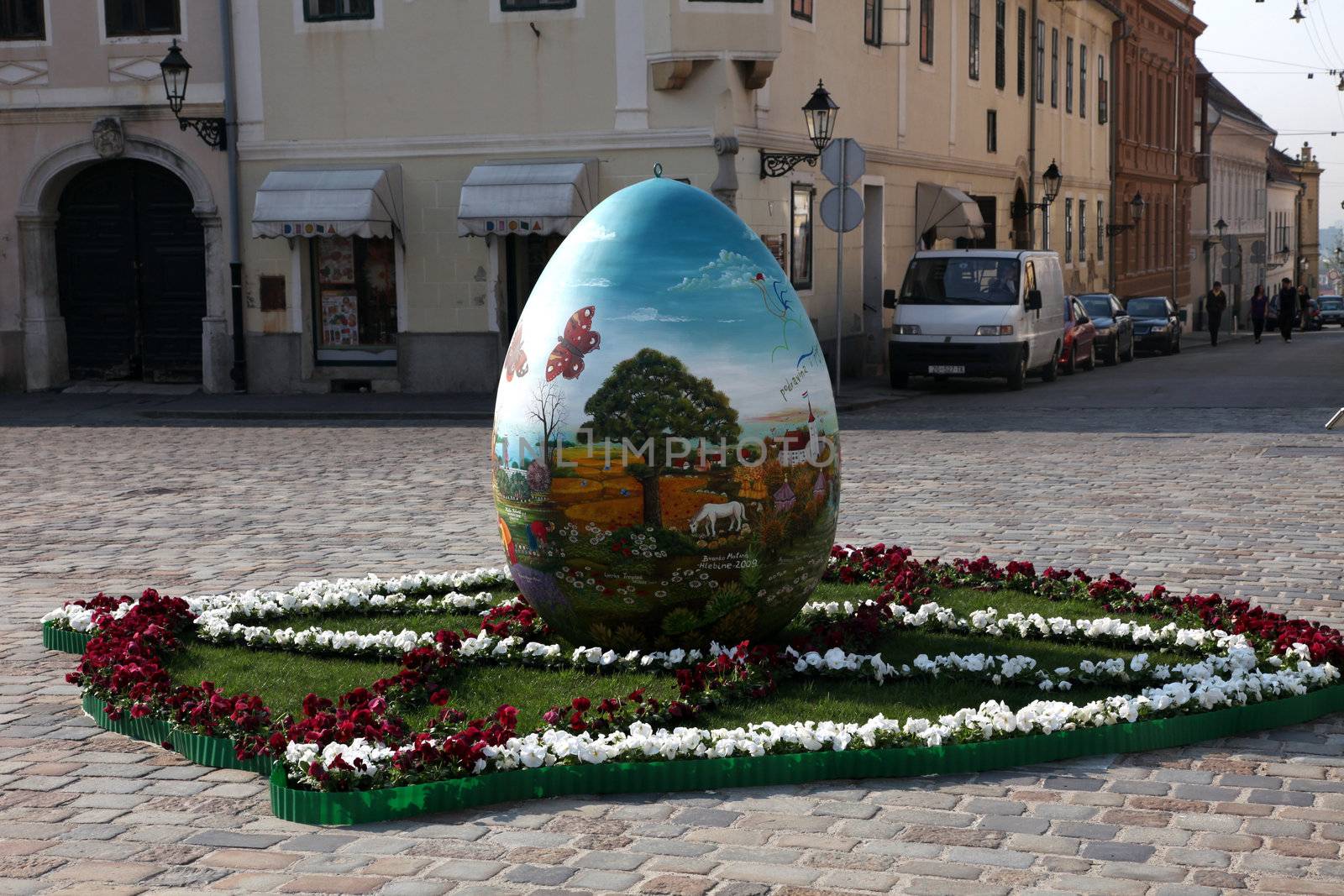 Giant Easter egg, Zagreb, Croatia