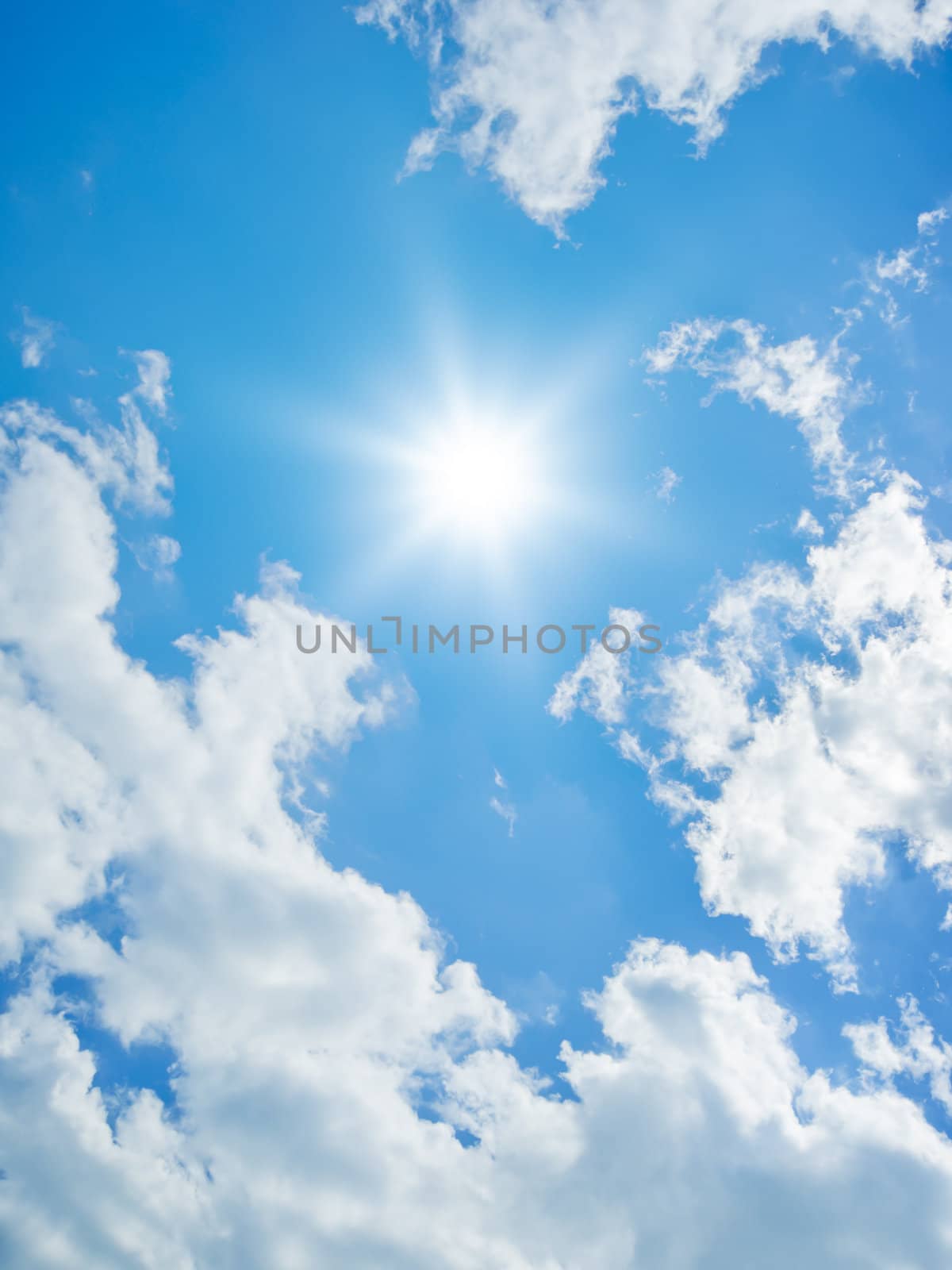 An image of a bright sky background