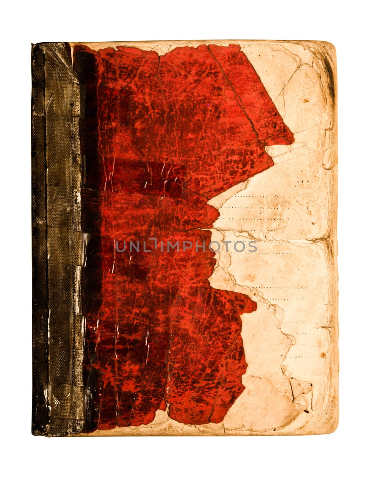 Isolated old antique vintage book  by Suriyaphoto