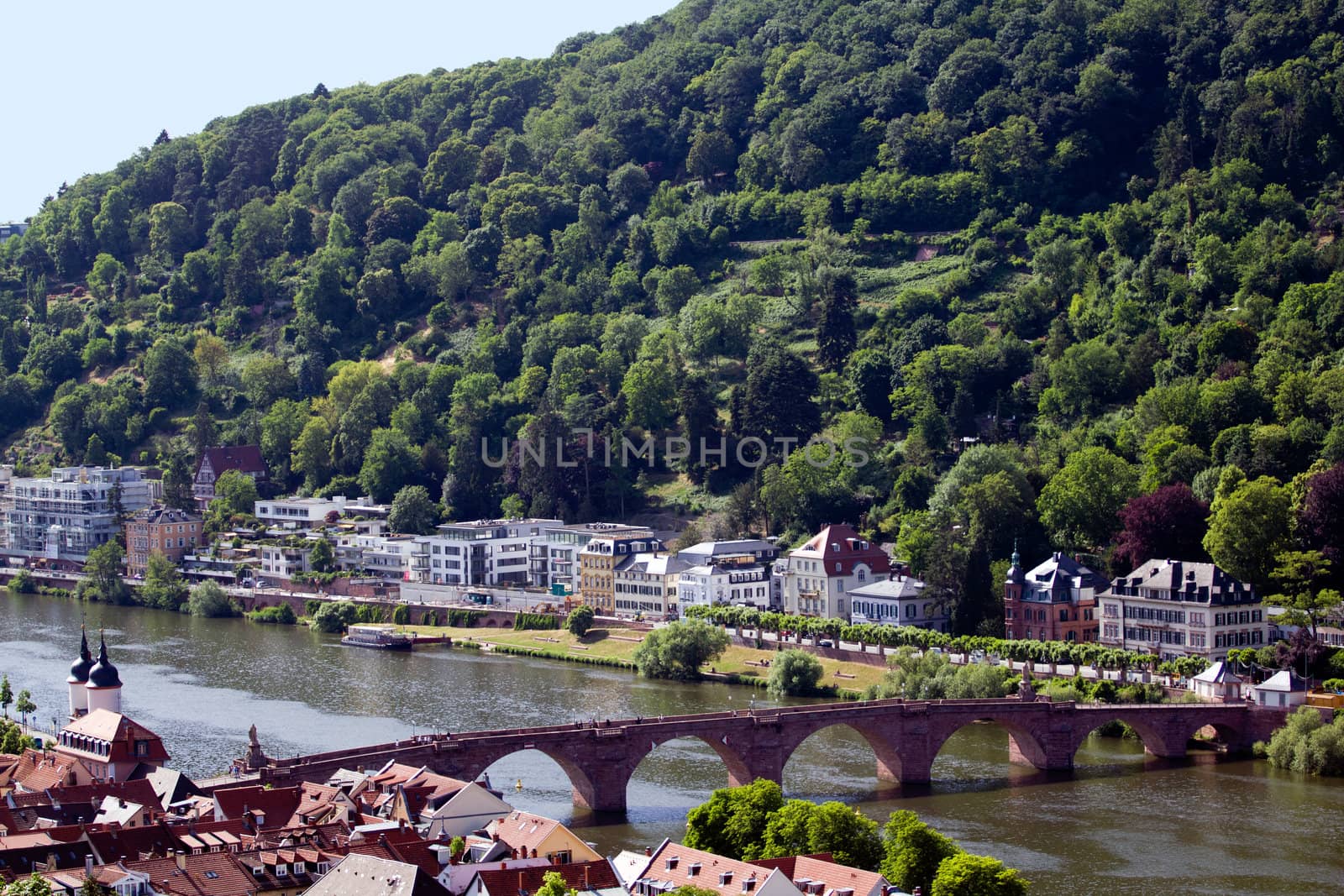 The medieval European city of Heidelberg in Southern Germany