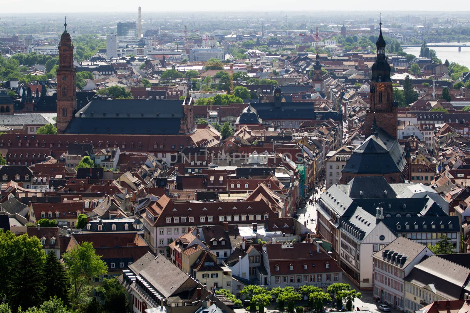 The medieval European city of Heidelberg in Southern Germany