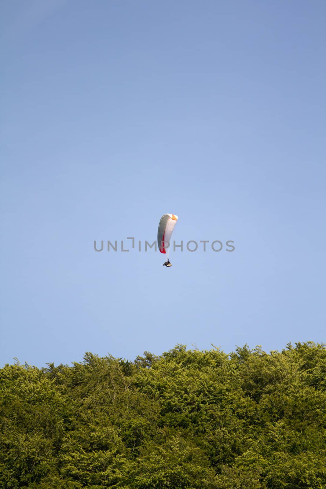 Paragliding over the Konigstuhl mountain, near Heidelberg, Southern Germany