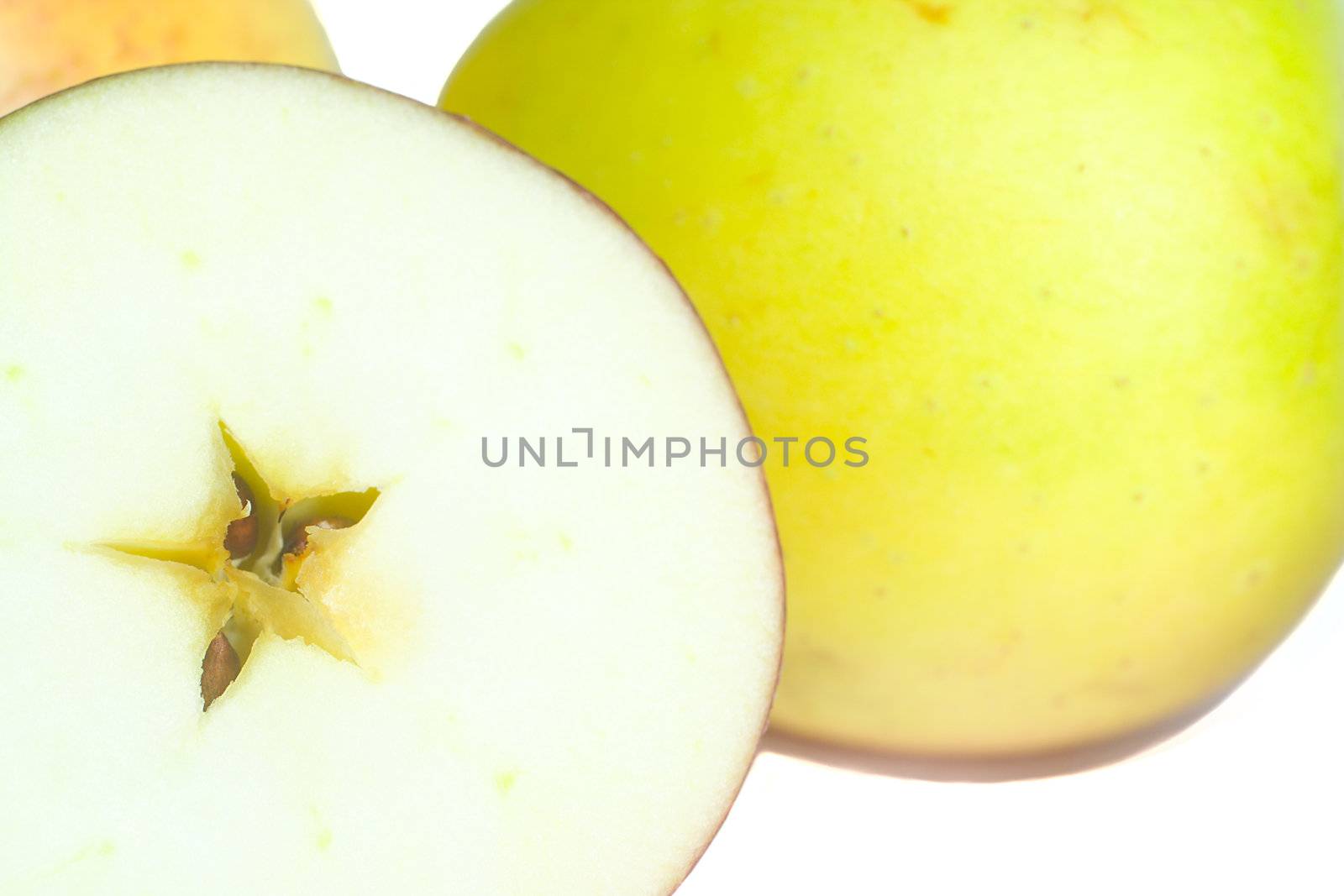 close-up half apple by Alekcey