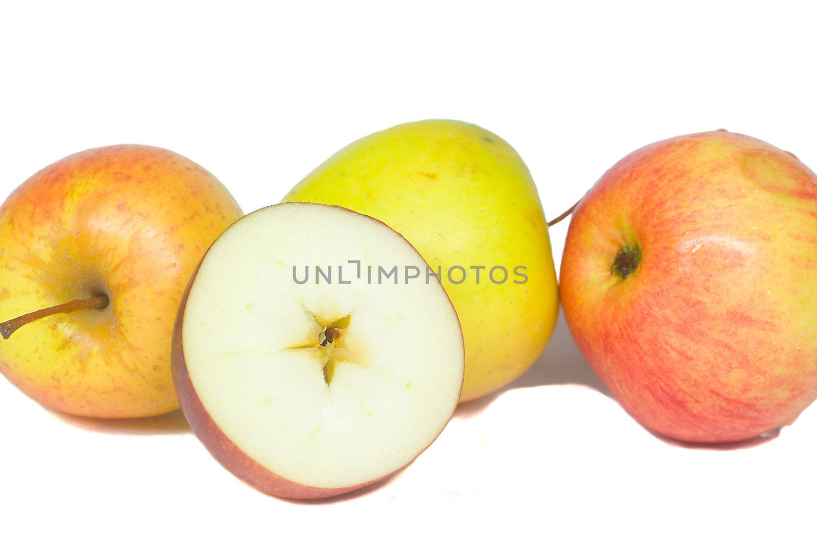 half apple with group of apples by Alekcey