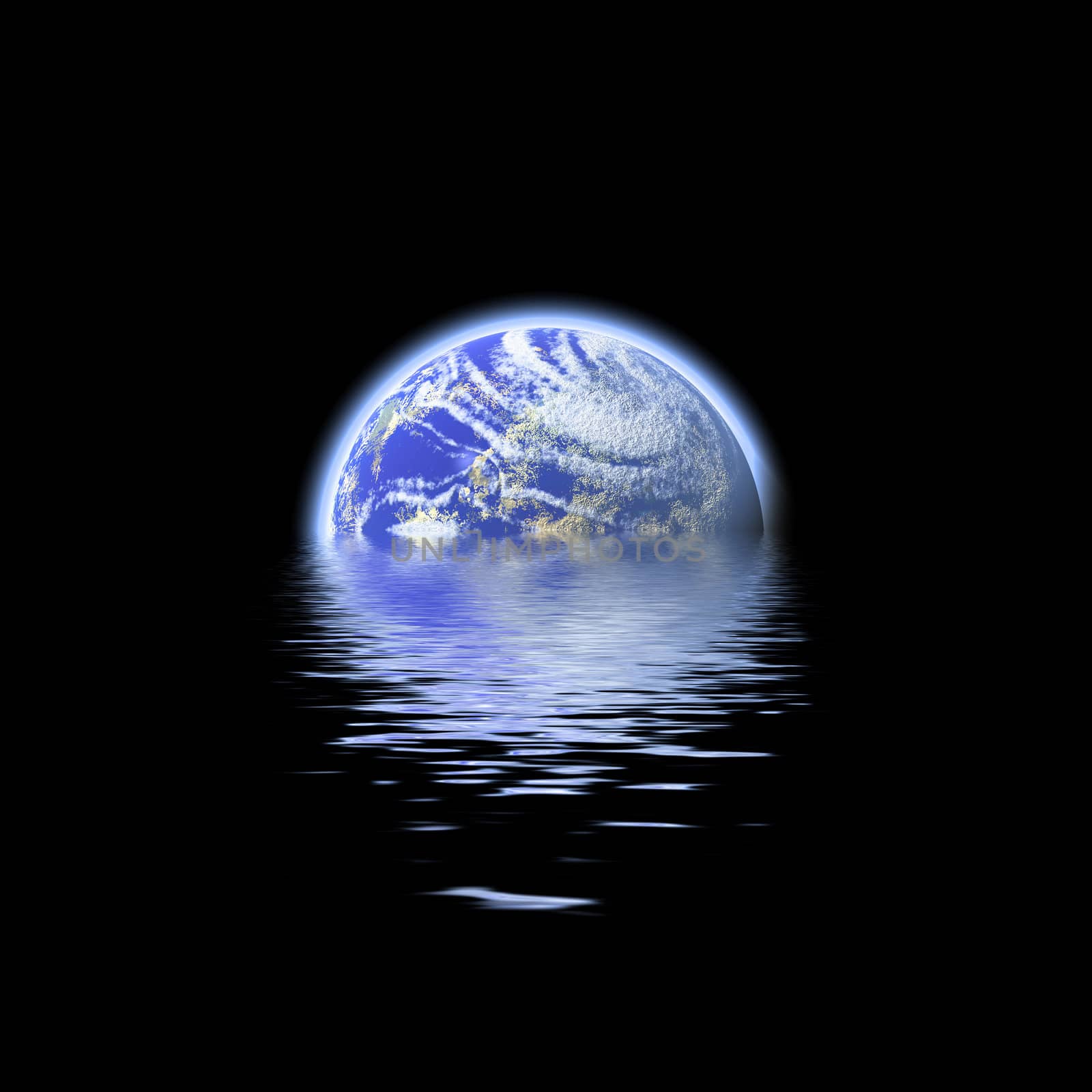 earth submerged by graficallyminded