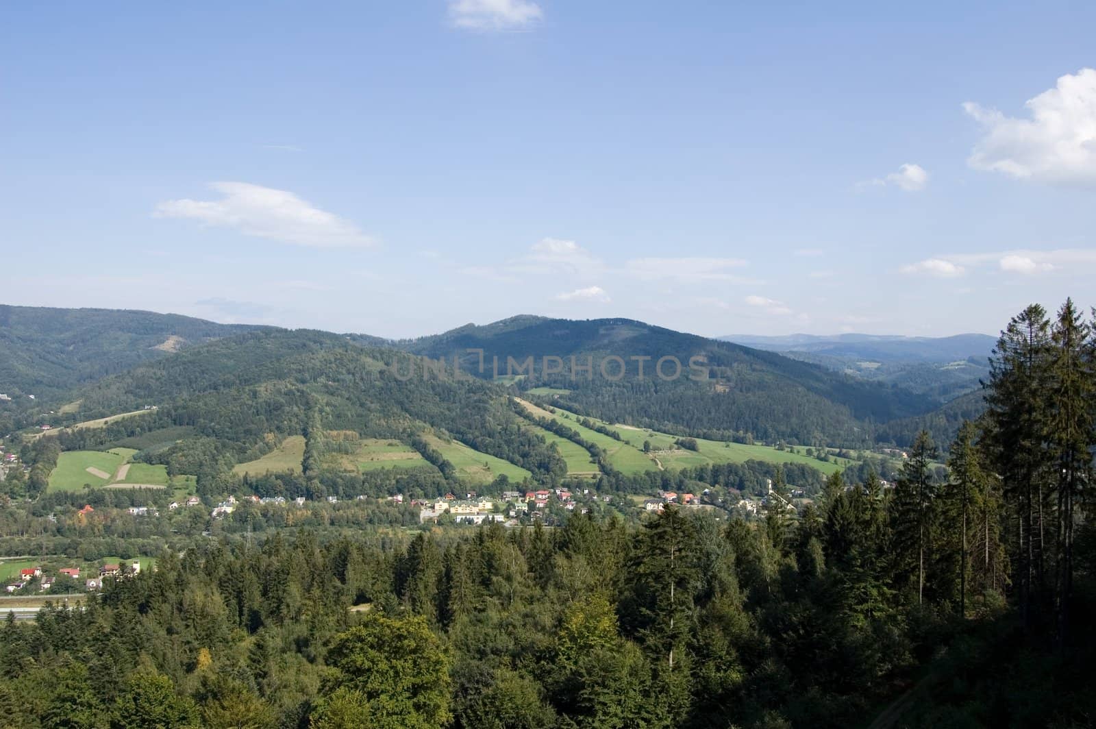 Mountains in south Poland in Eastern Europe