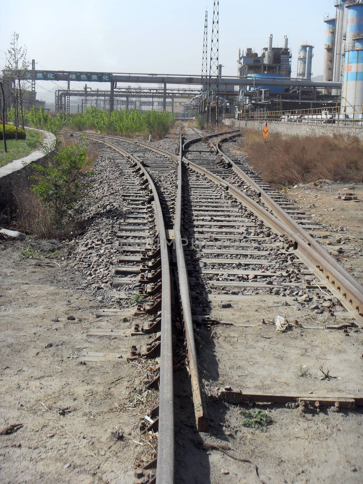 the railway to the heavy industry area
