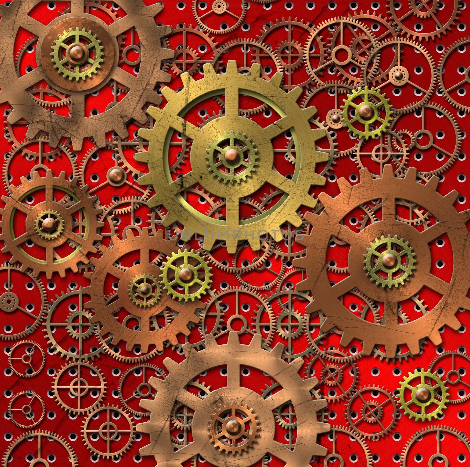 Abstract image of the gears - mechanism