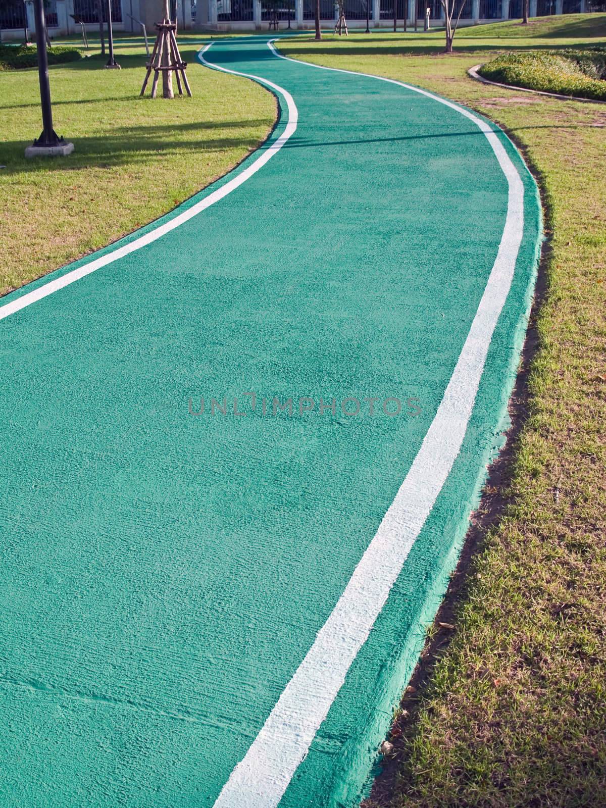Green racecourse in public park