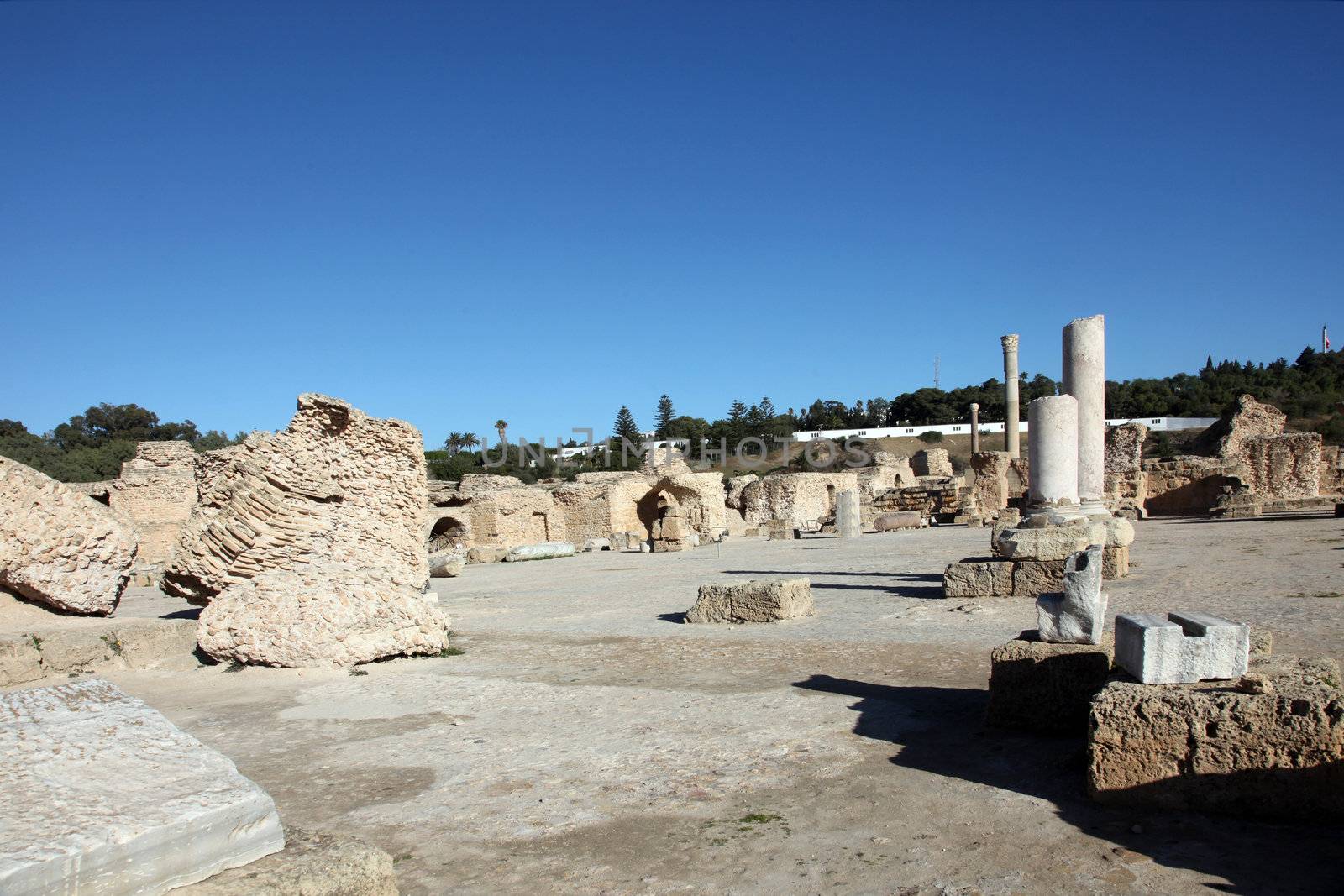 Tunisia. Ancient Carthage. The Antonine Baths by atlas