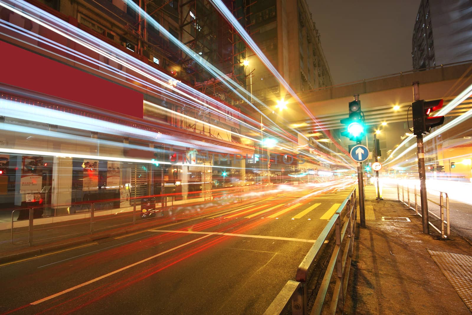 Modern urban landscape at night 