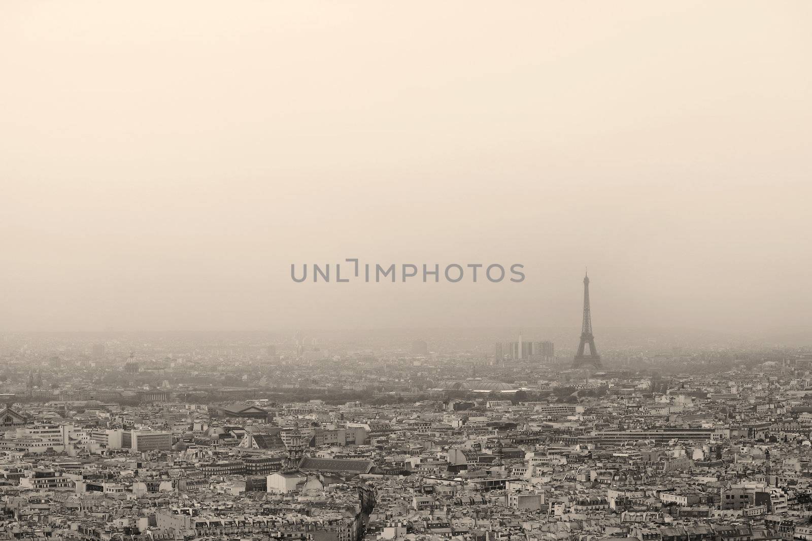 Paris seen from the dome of Sacre Coeur