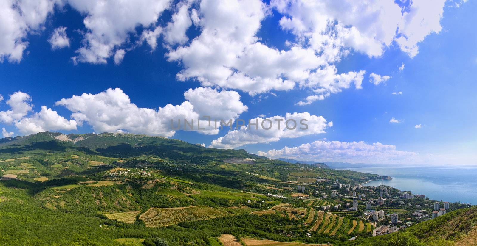 mountain landscape panorama by Alekcey