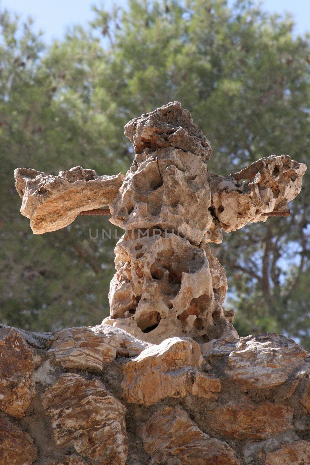 Cross, Bethlehem Grotto of the Shepards Field Church by atlas