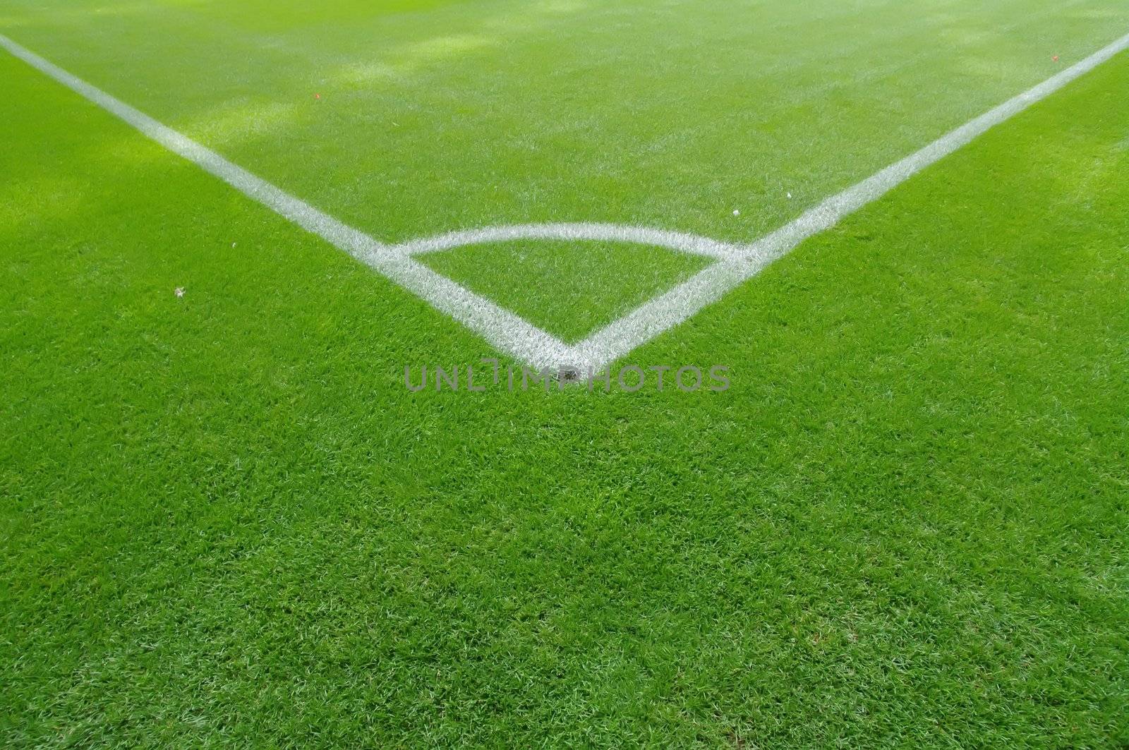 soccer field close-ups of markings of the field