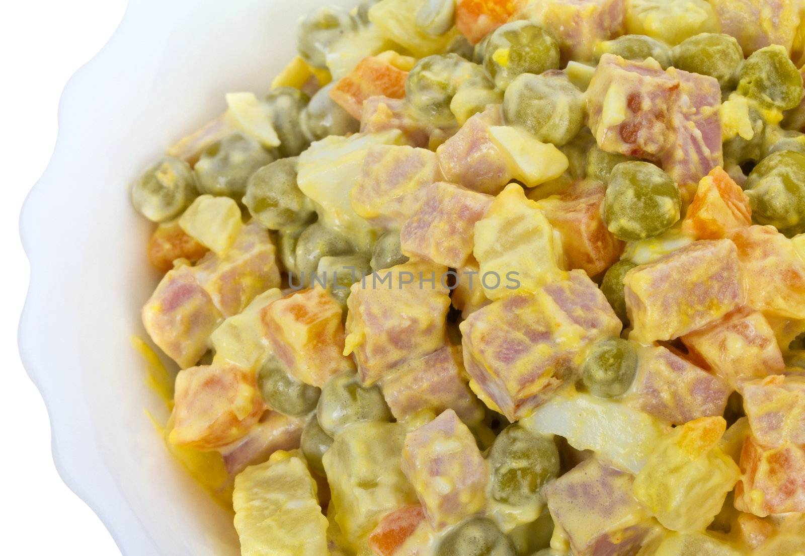 olivie salad in bowl by Alekcey