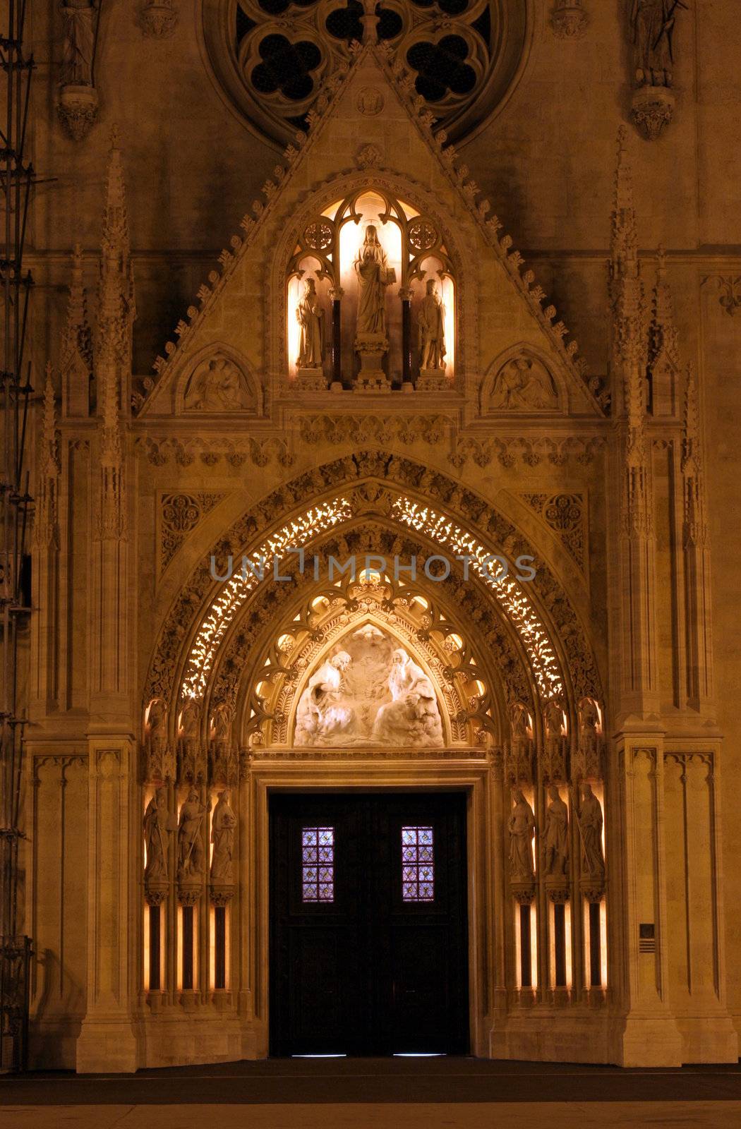Entrance portal of the Zagreb cathedral by atlas