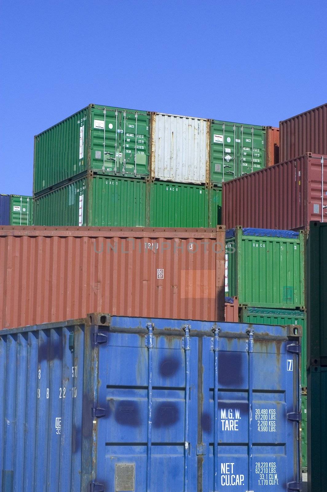 containers at the port for shipment by gillespaire