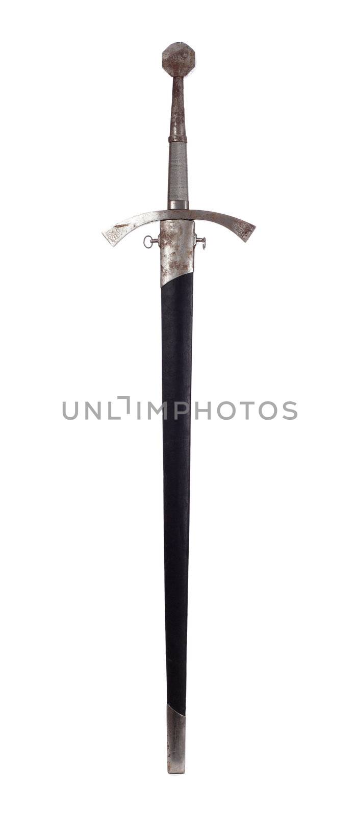 whole sword, photo on the white background