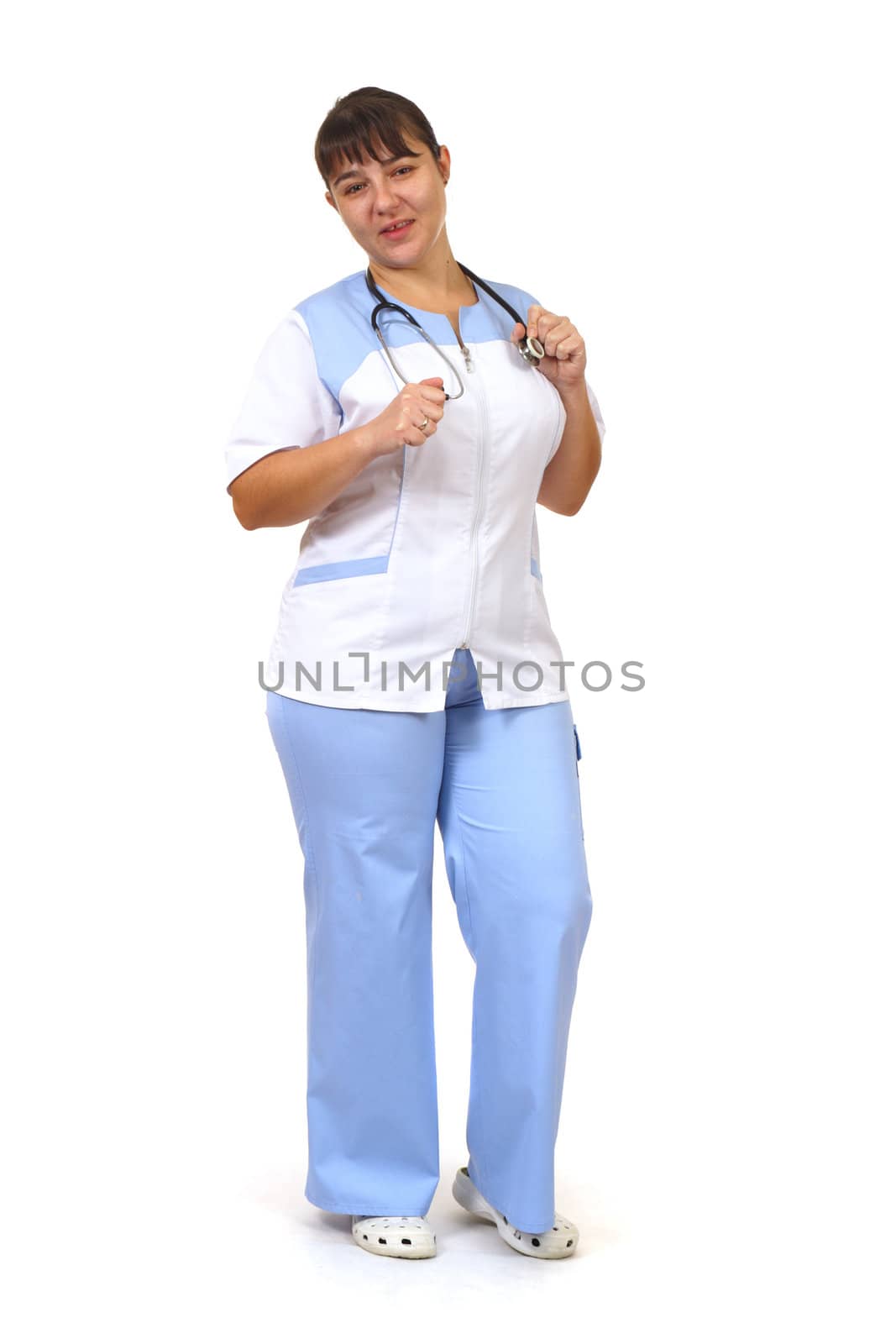 woman - medical, photo on the white background