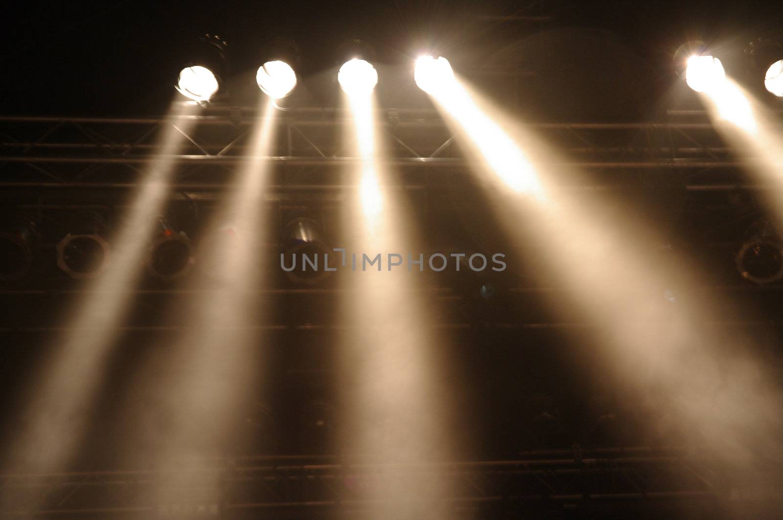 Disco lights at a big pop concert