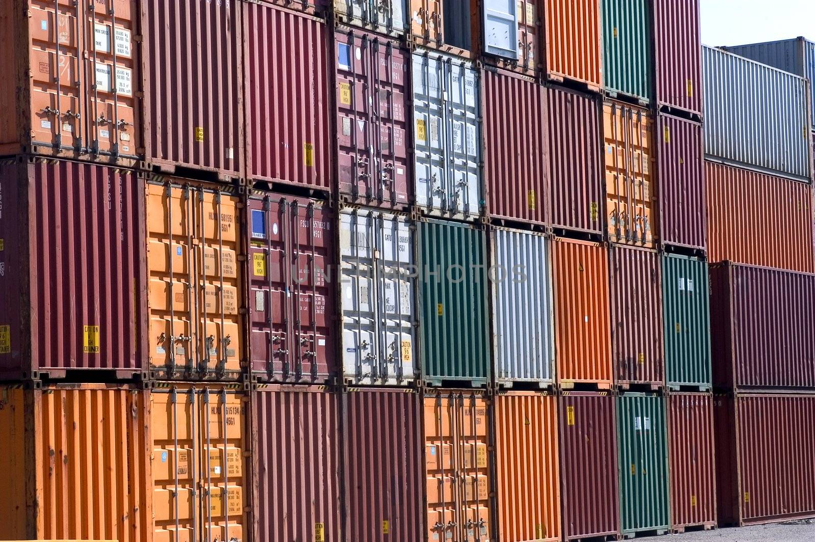 containers at the port for shipment by gillespaire