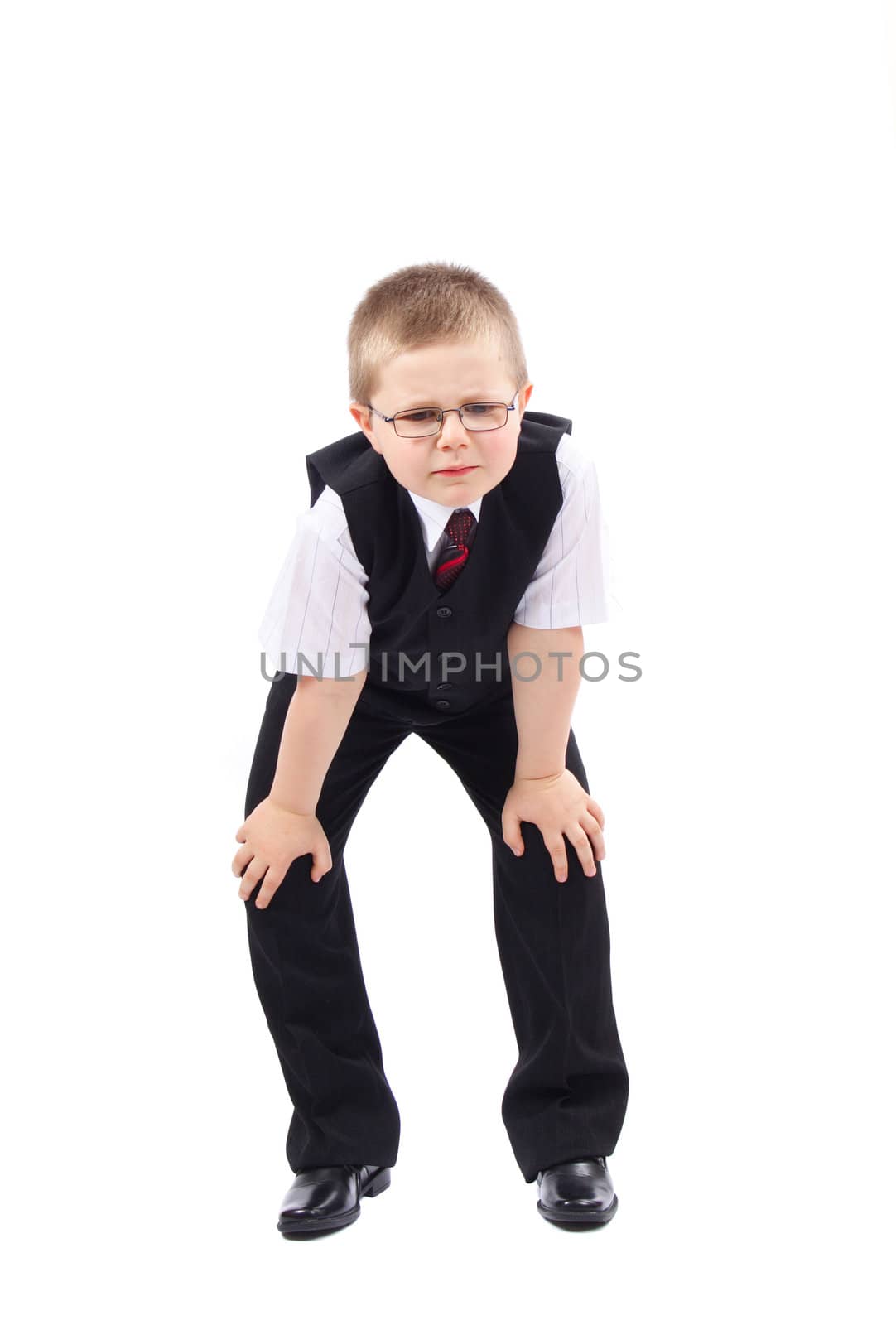 Small Boy, photo on the white background