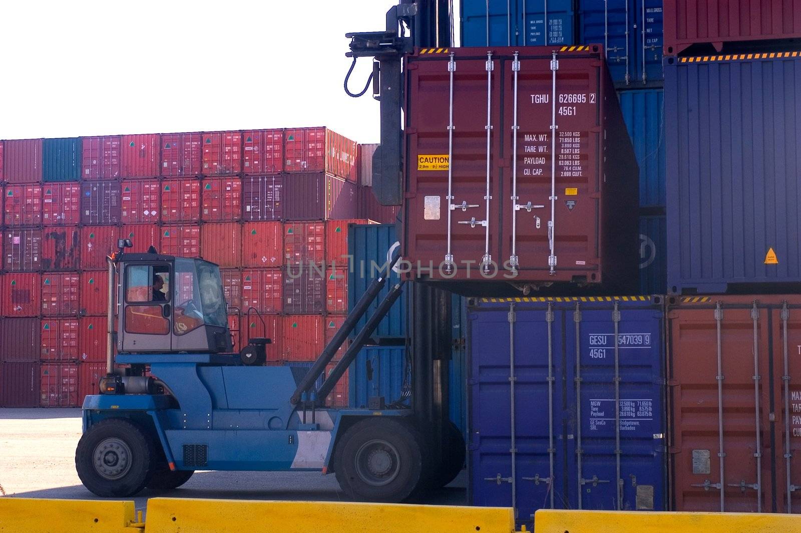 containers at the port for shipment by gillespaire