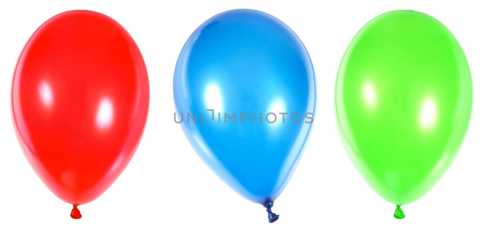 Inflatable balloosn photo on the white background